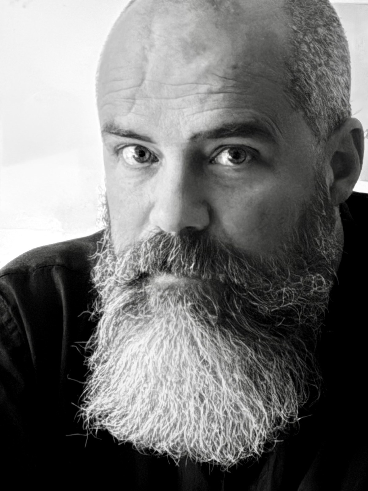 Portrait en noir et blanc de Pascal Dober